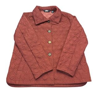 Lands' End | Women's M/P (10-12)‎ | Cranberry Quilted Jacket with Buttons